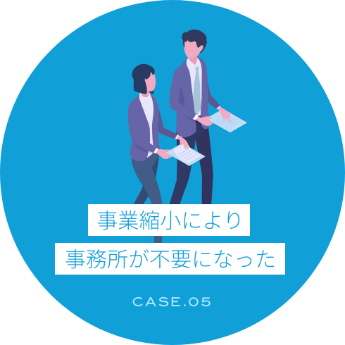 事業縮小により事務所が不要になった